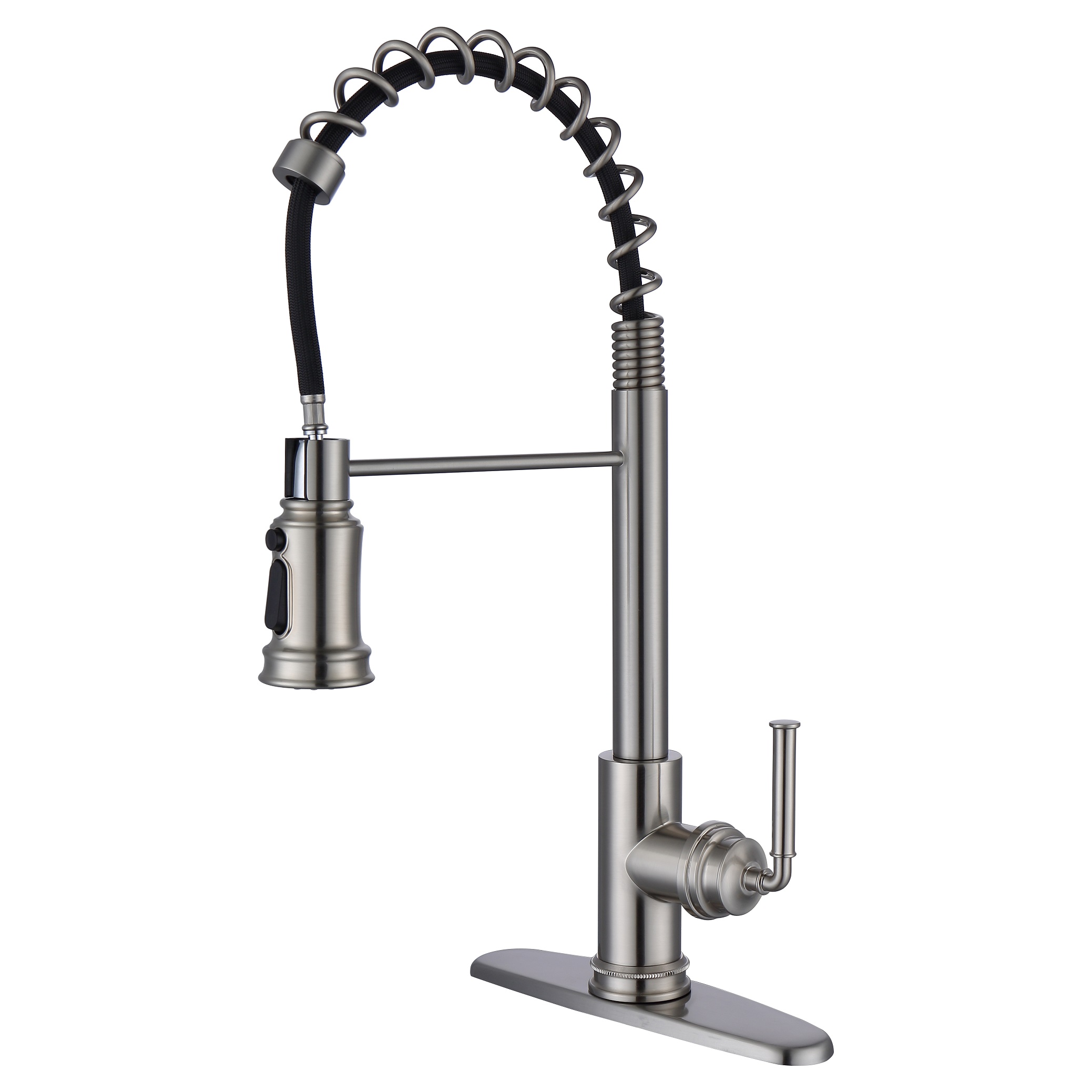 Grifos de cocina de nuevo estilo de níquel con cepillado con rociado con aerosol. 