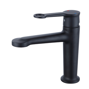 Sly Brass Matte Black Smart Home Basin Tap Grifo de baño de latón con manija y agujero individual