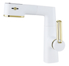 Sly zinc cepillado baño de metal de metal caliente y frío sencillo de lavado de lavado de la mano del grifo
