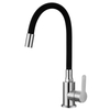 Nuevas tendencias astutas fregadero de cocina negra de acero cromado con cocina cascada de grifo 