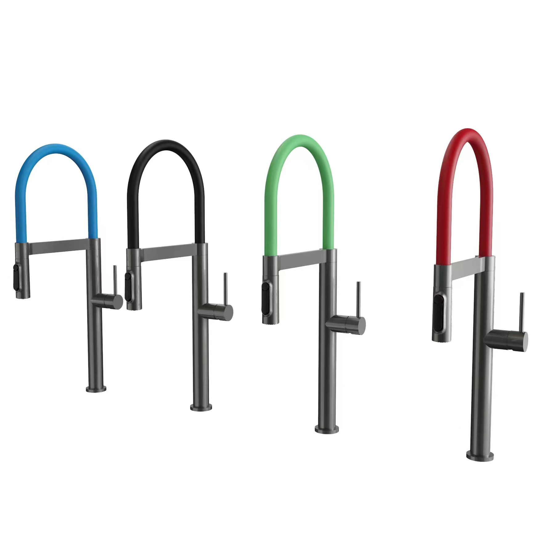 Grifo de fregadero de metal de pistola cepillada