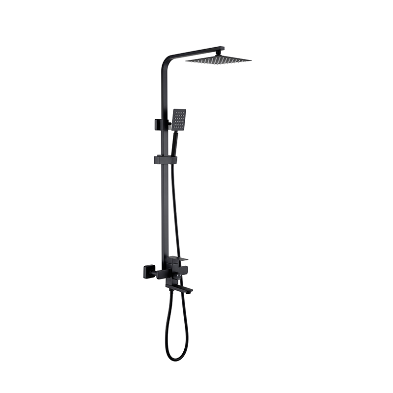 Samliyu 3-Funciones Matte Black Bathom Set System de ducha expuesta al aire libre