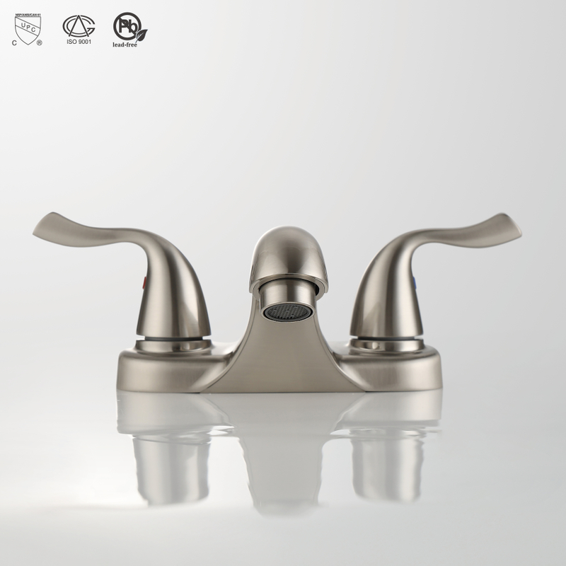 Sly Doble Many Double Hole Centerset Lavatero Baño de grifo de 4 pulgadas de 4 pulgadas grifo