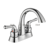 Grifo de lavabo de baño de 4 pulgadas de latón de 2 manijas para lavabo de baño SLY 