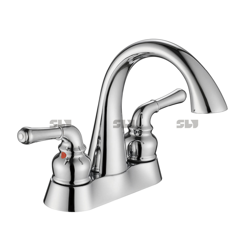 Grifo de lavabo de baño de 4 pulgadas de latón de 2 manijas para lavabo de baño SLY 