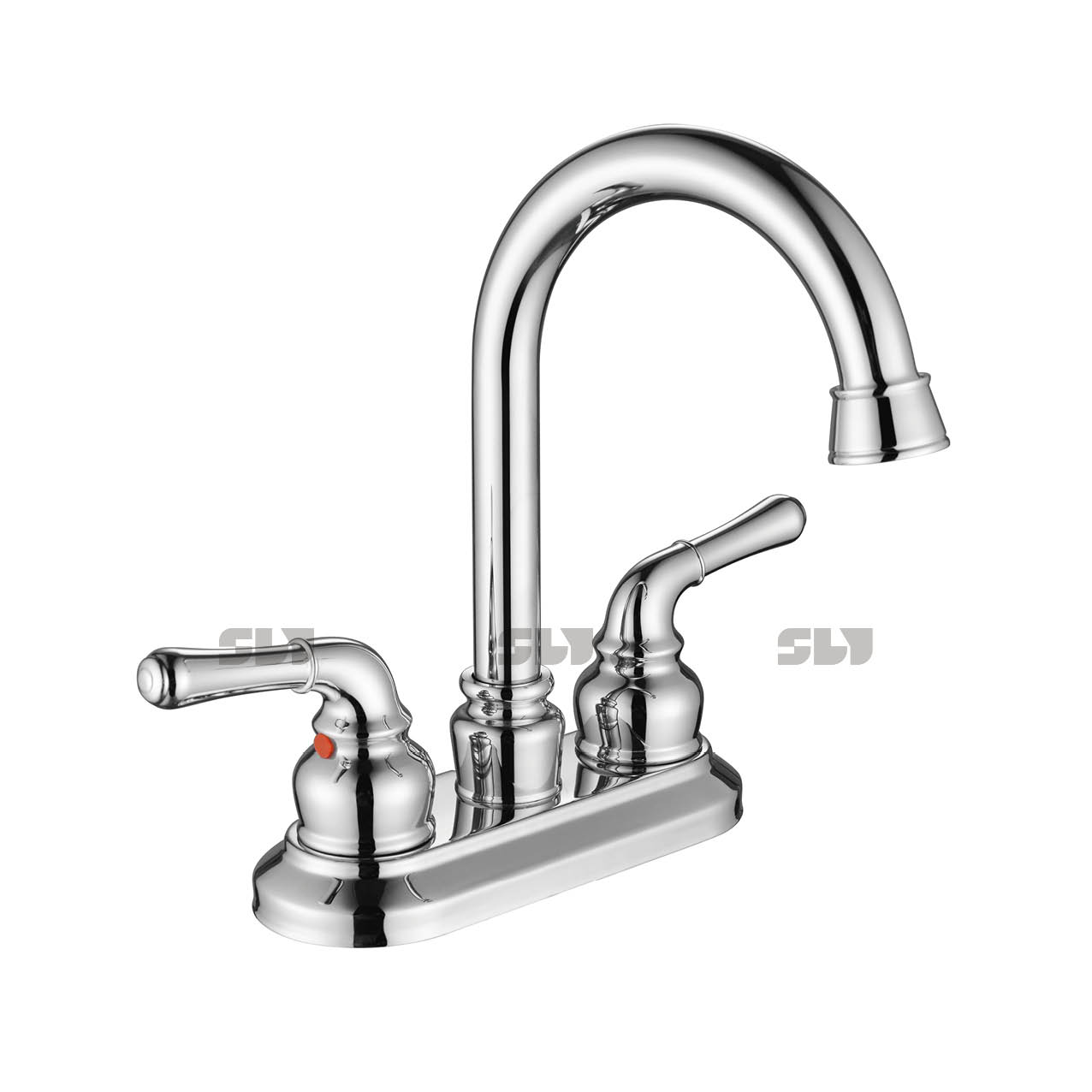 SLY Grifo de agua fría y caliente Grifo de lavabo de doble manija Mezclador de baño
