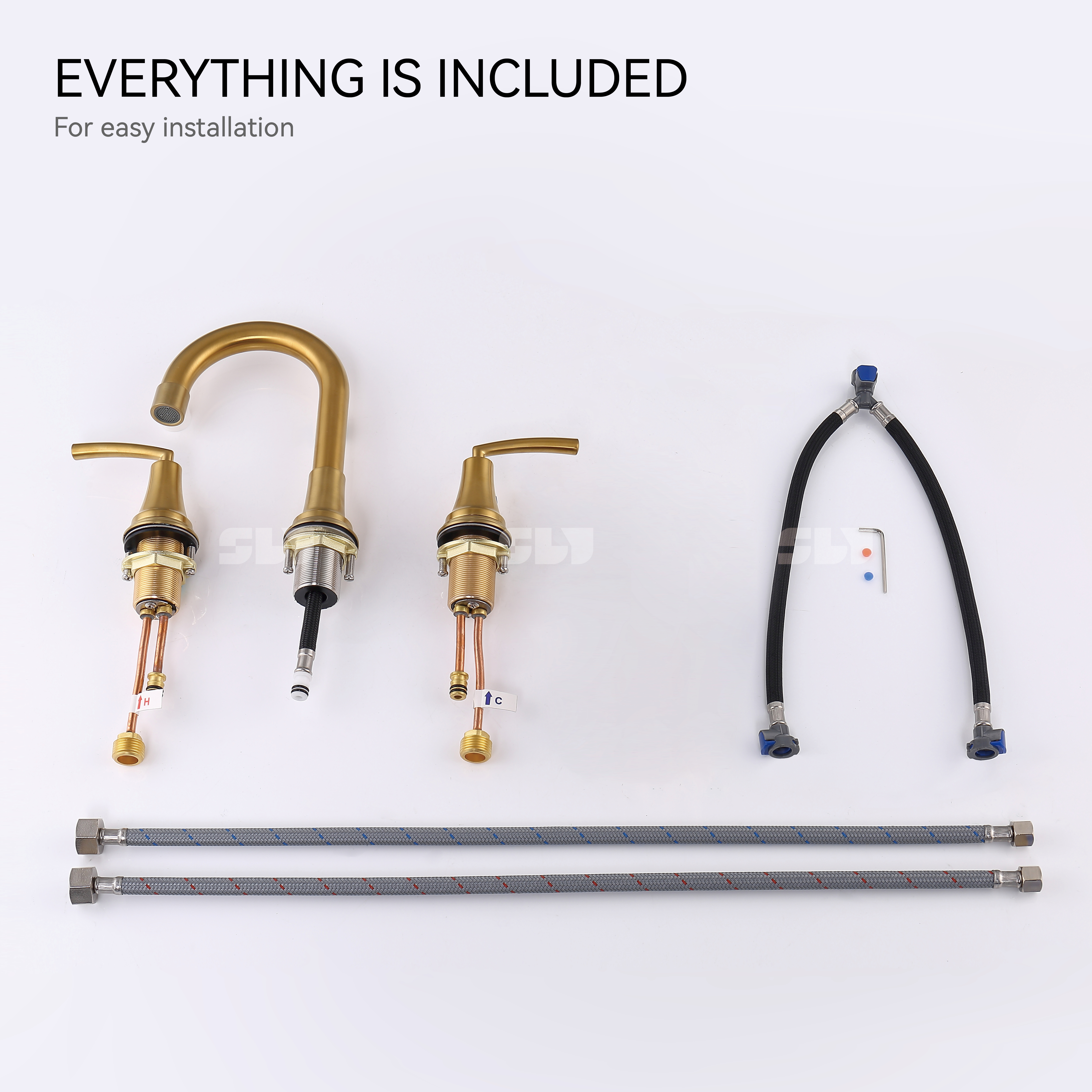 grifo de ba&ntilde;o de n&iacute;quel cepillado