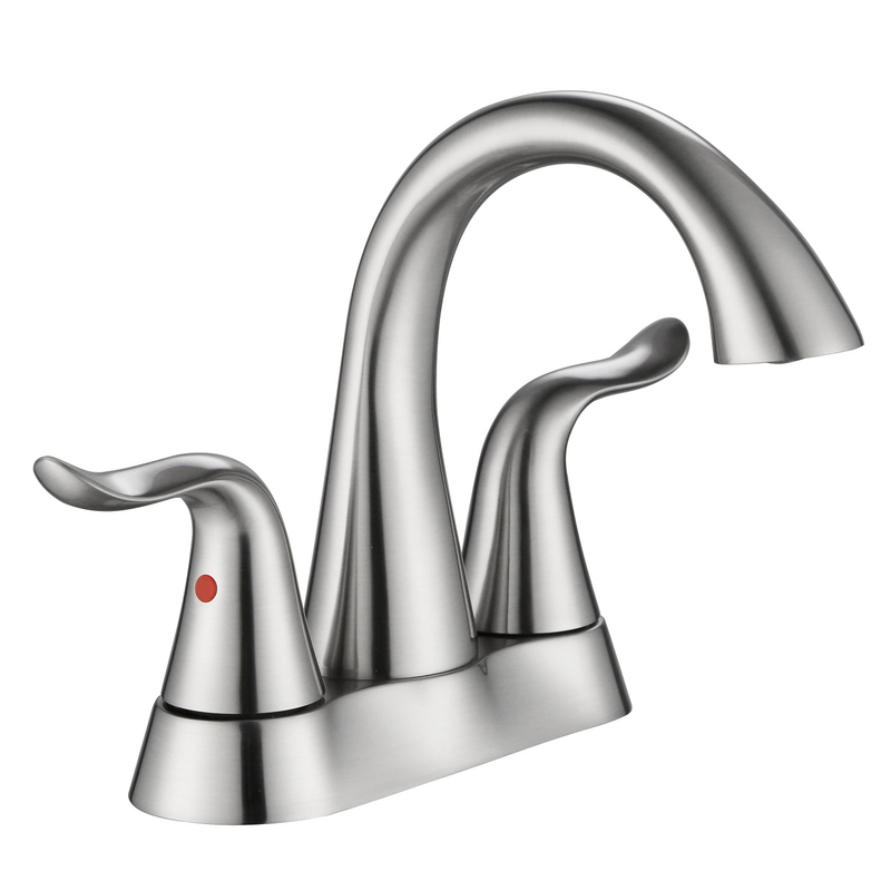 Grifo de baño de níquel cepillado de latón astuto hecho en latón de grifos modernos montados en la pared fregadero de baño