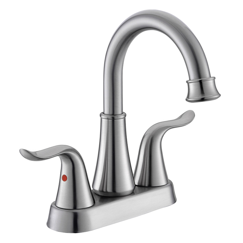 Sly zinc cepillado níquel de lujo fría y agua caliente batidora de baño grifo de baño